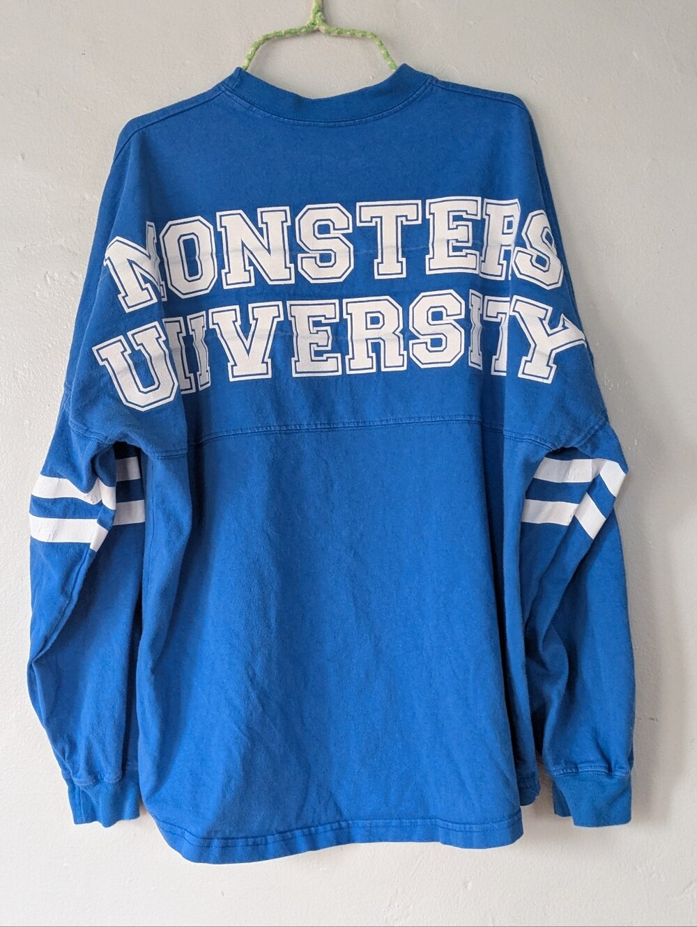 Disney Parks Monsters University Spirit Jersey Blue Long Sleeve Shirt Large